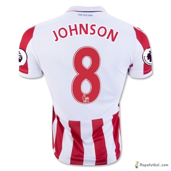 Camiseta Stoke City Replica Primera Ropa Johnson 2016/17 Rojo